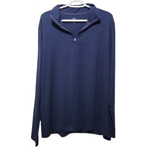 J.Crew Navy Blue Men's Half Zip Performance Pullover XL